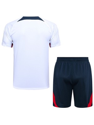 Paris saint-germain training jersey men's psg white navy uniform soccer sportswear football tops sports shirt 2023-2024
